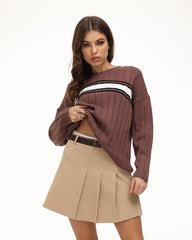 Oleander Stripe Sift Ribbed Sweater