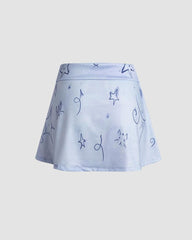 Starry Powered Distressed Mini Skirt