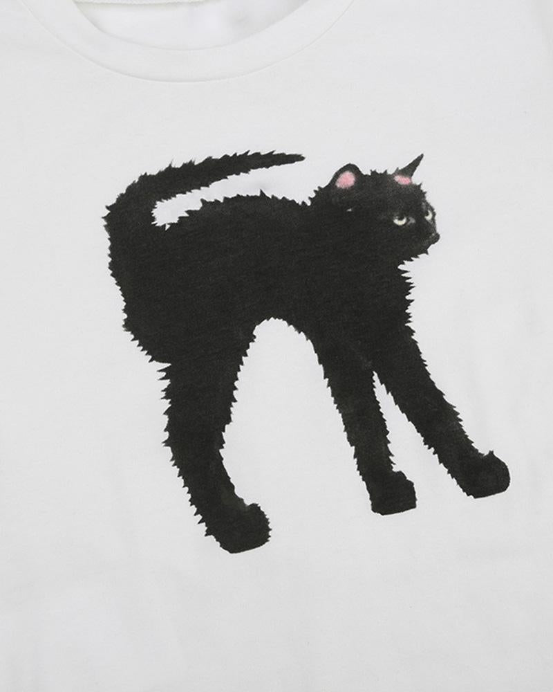 Black Lucky Cat Baby T-Shirt