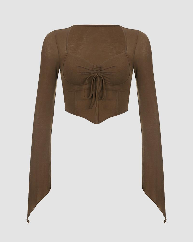 Cimmeris Cropped Sweetheart Corset Top