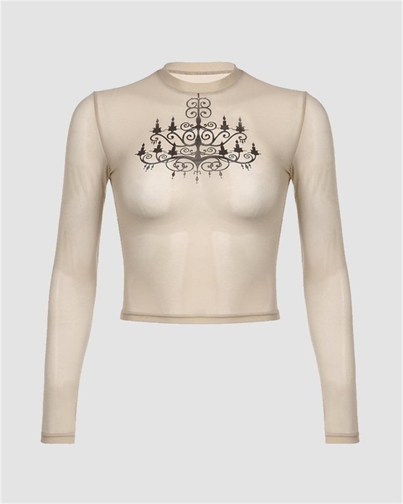 Voiceless Chandelier Graphic Top