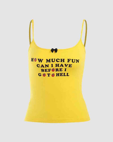 How Much Fun Cropped Cami Top