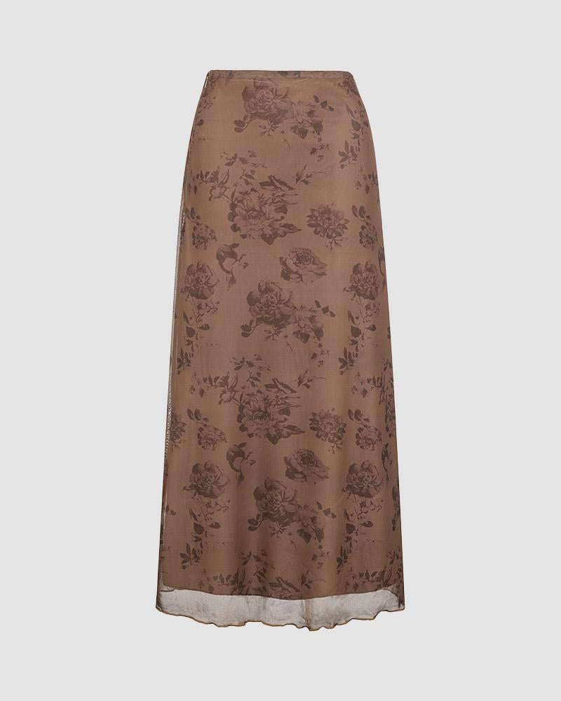 Ravenland Floral Maxi Skirt