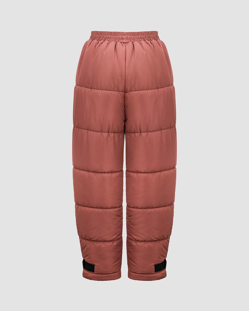 Gingerbread High Waisted Puffer Trousers