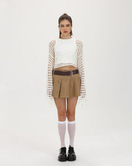 Bookworm Academic High Waisted Pleated Skirt