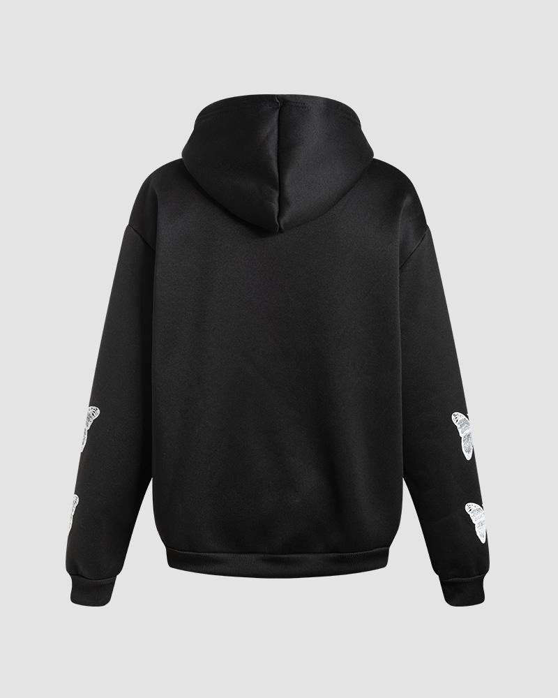 Butterfly Extract Graphic Hoodie