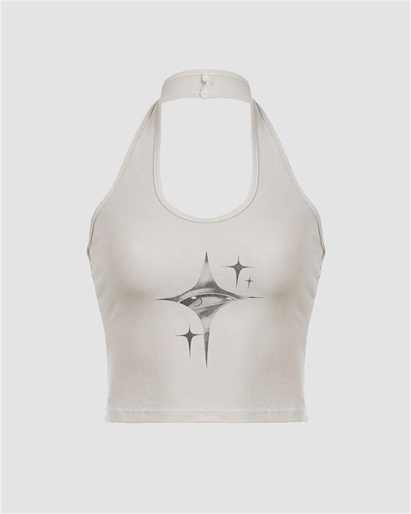 Eyes Sparkle Graphic Tank Top