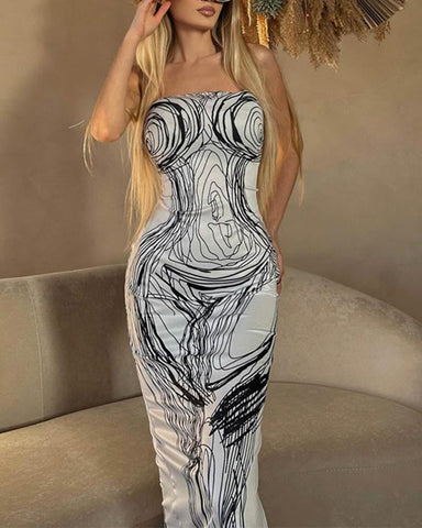 Leah Sketch Tube Dress
