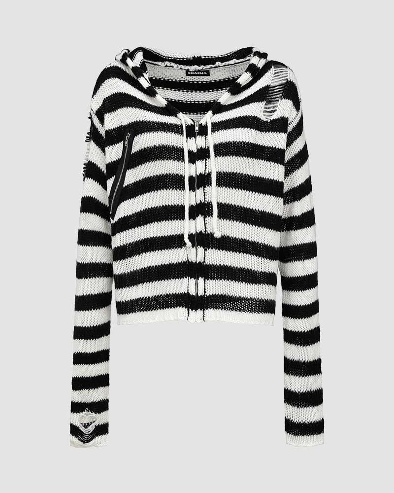 Be Found Striped Hoodie