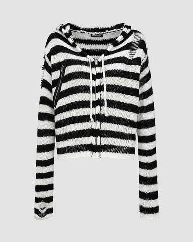 Be Found Striped Hoodie