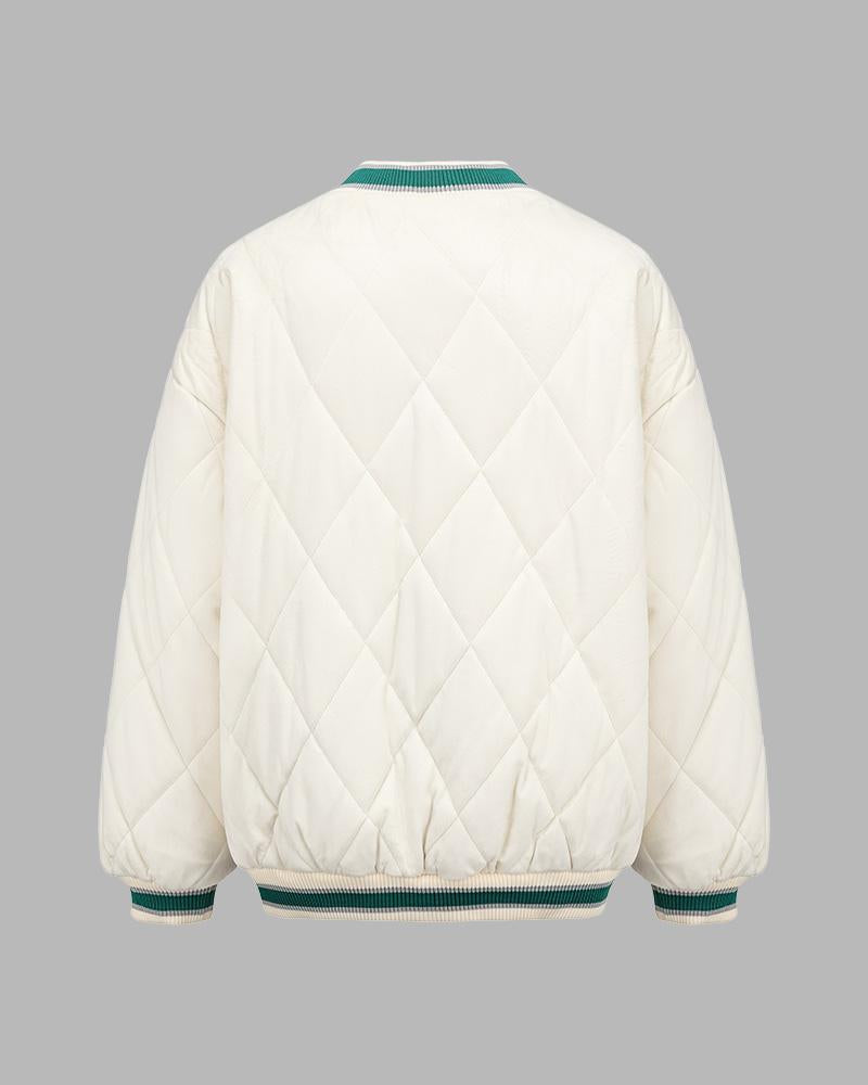Better Study Quilted Bomber Jacket