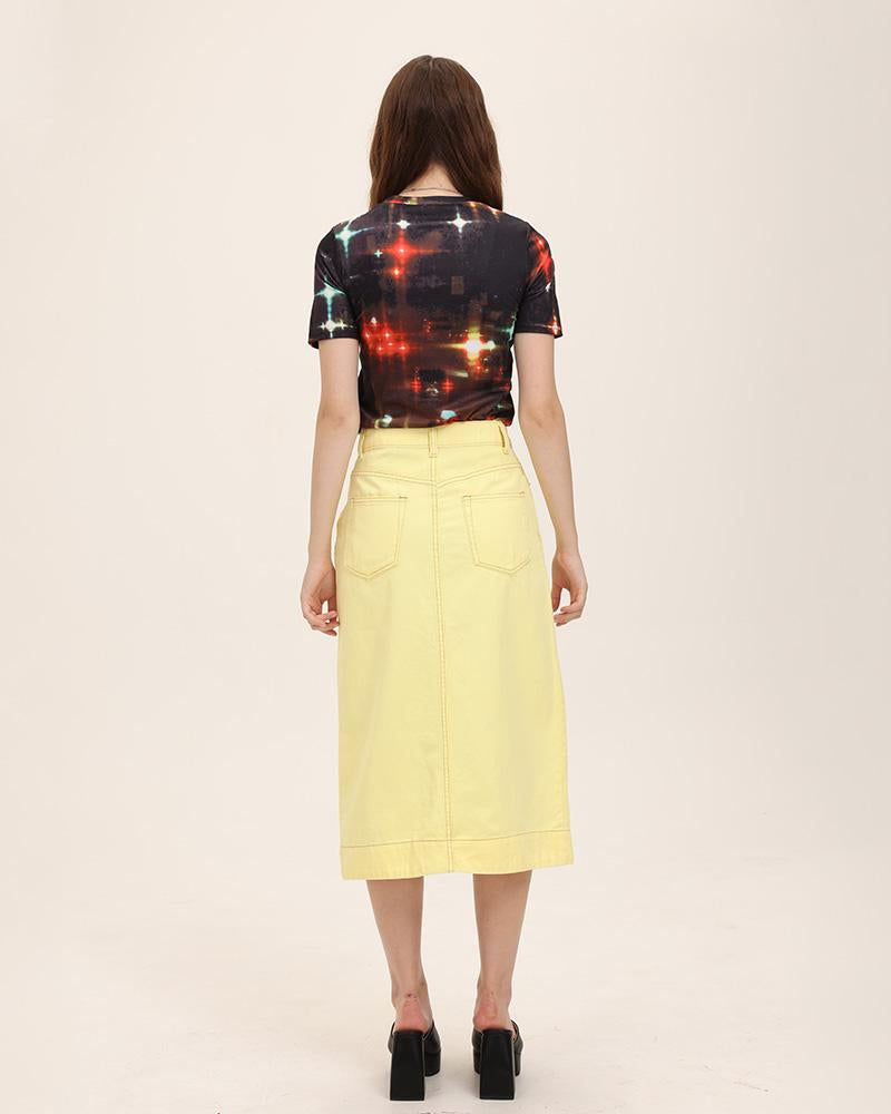 Seville Denim Maxi Skirt