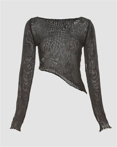 Lucend Knitted Asymmetric Top