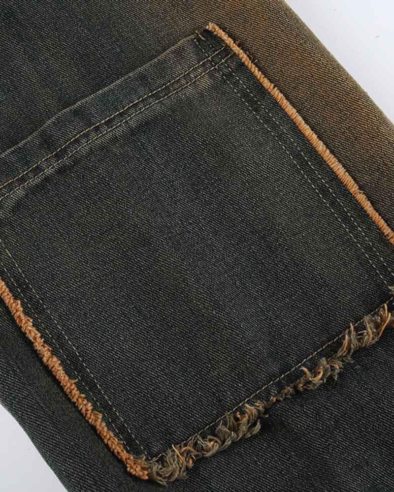Cindle Patchwork Vintage Denim Jeans