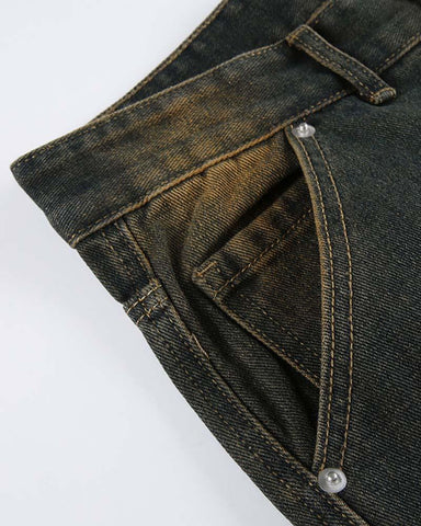 Cindle Patchwork Vintage Denim Jeans