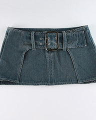 Stellaura Micro Mini Denim Skirt