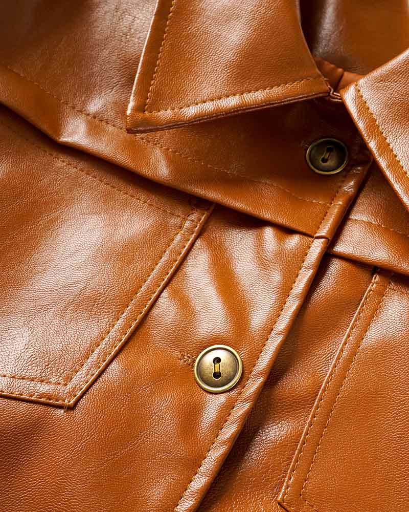 Steamworks Pleather Cropped Jacket