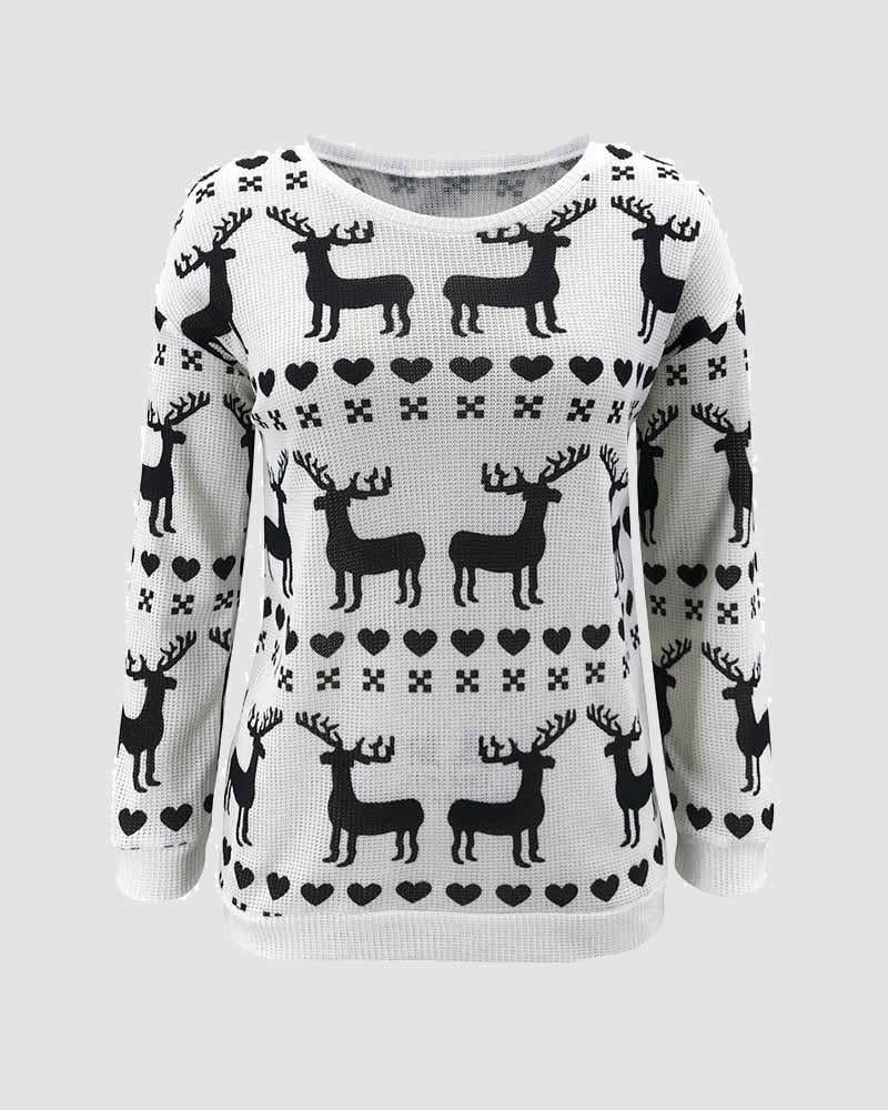 Reindeer Passage Graphic Sweater