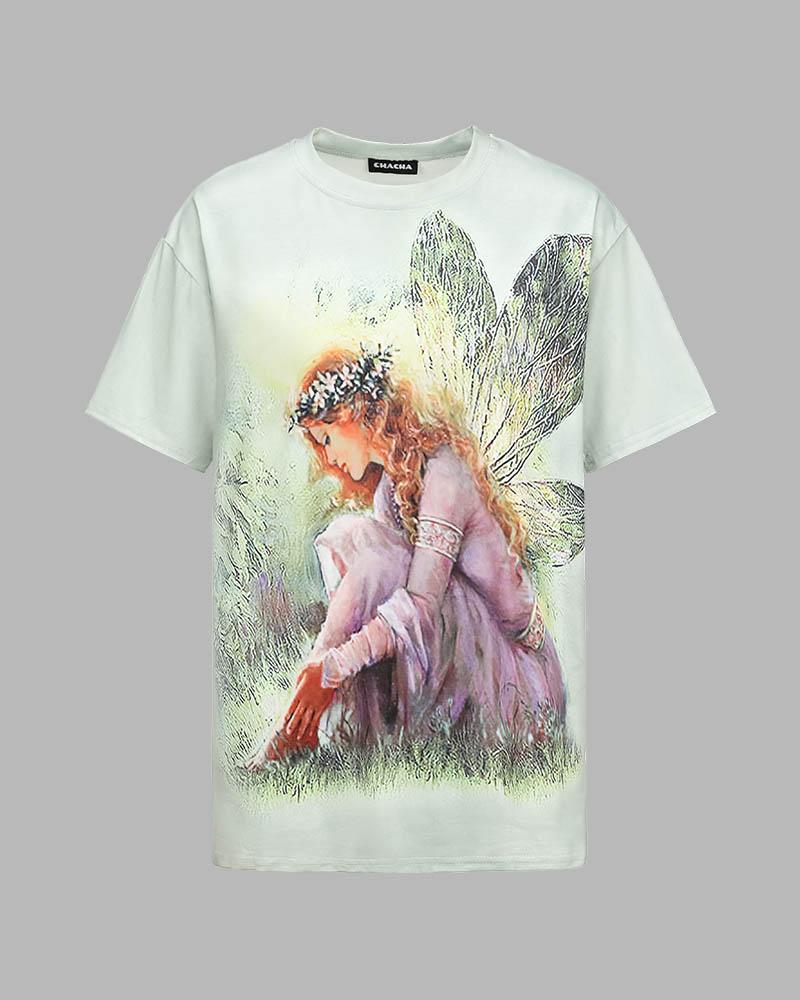Persis Faery Graphic Oversized T-Shirt
