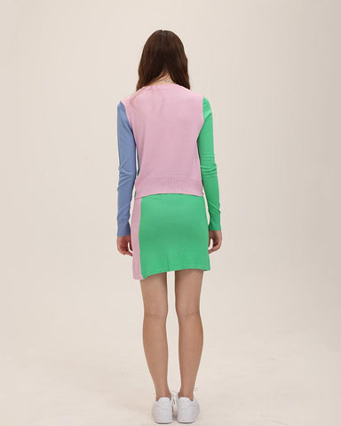 Tricolor Patchwork Skirt