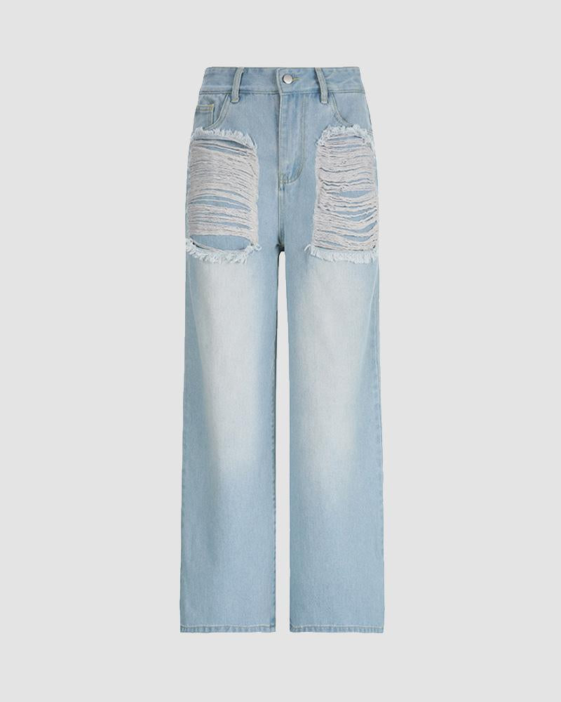 Oceapost Distressed Denim Jeans