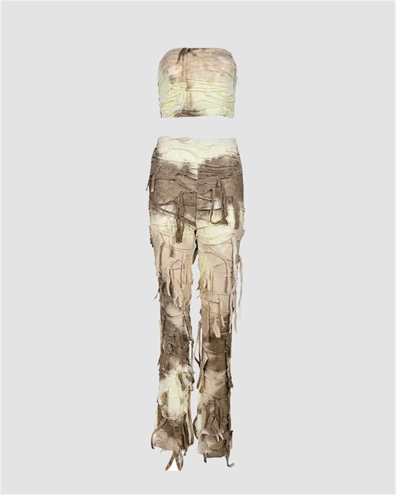 Burning Fringe Coord Trouser Set