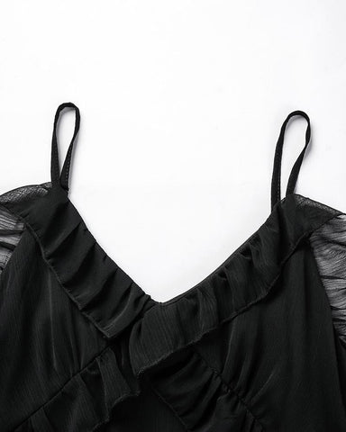 Guilehelm Cami Asymmetrical Layers Maxi Dress