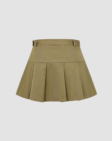 Blank Aspect Pleated Mini Skirt – Baly Shop