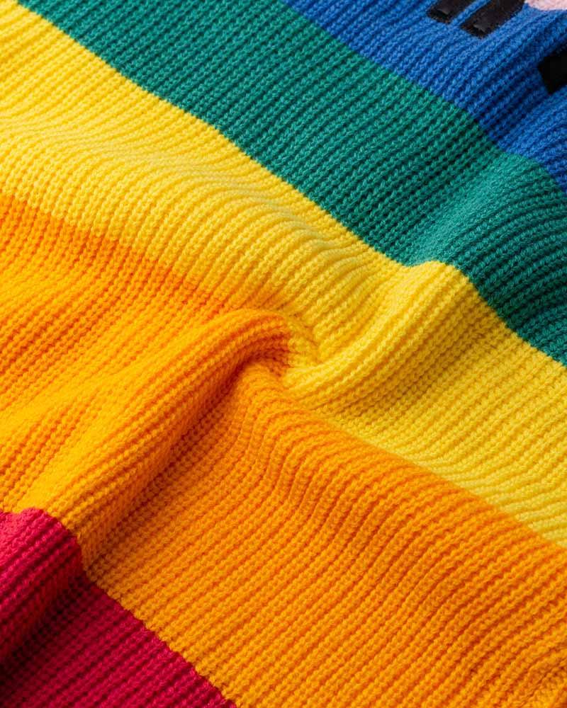Boring Rainbow Ribbed Cardigan