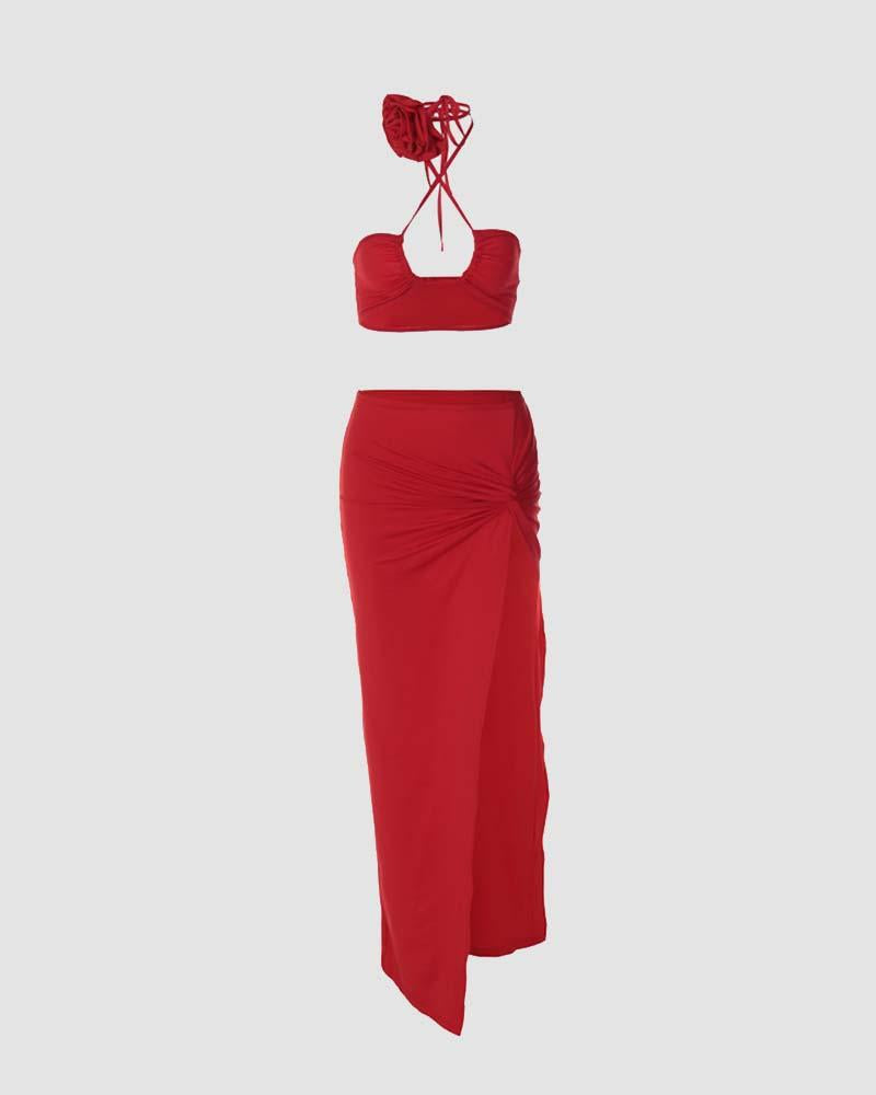 Scarlet Maxi Skirt Coord Set