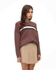 Oleander Stripe Sift Ribbed Sweater