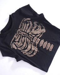 Duster Ribcage Graphic Cropped T-Shirt