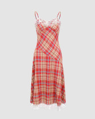 Ruellia Plaid Cami Maxi Dress