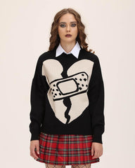 Bandaged Heart Oversized Jumper