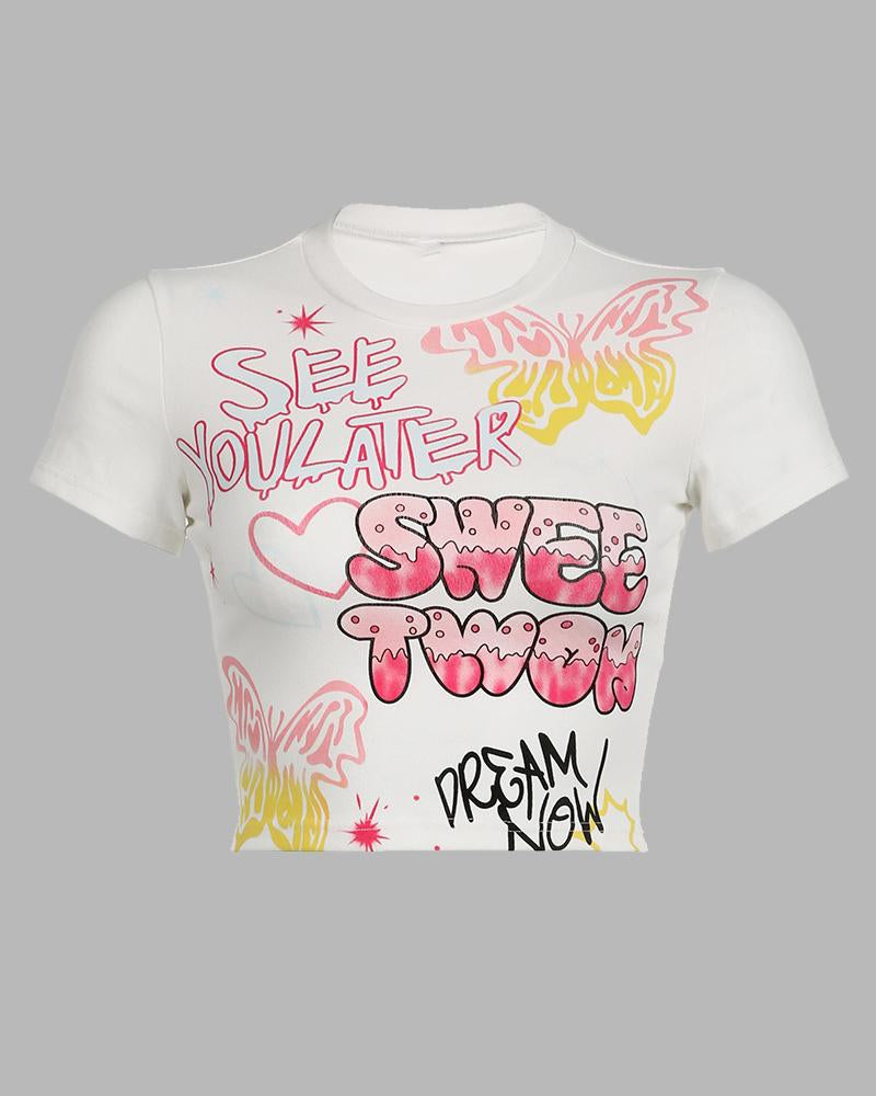 Sweetwon Graphic Graffiti T-Shirt