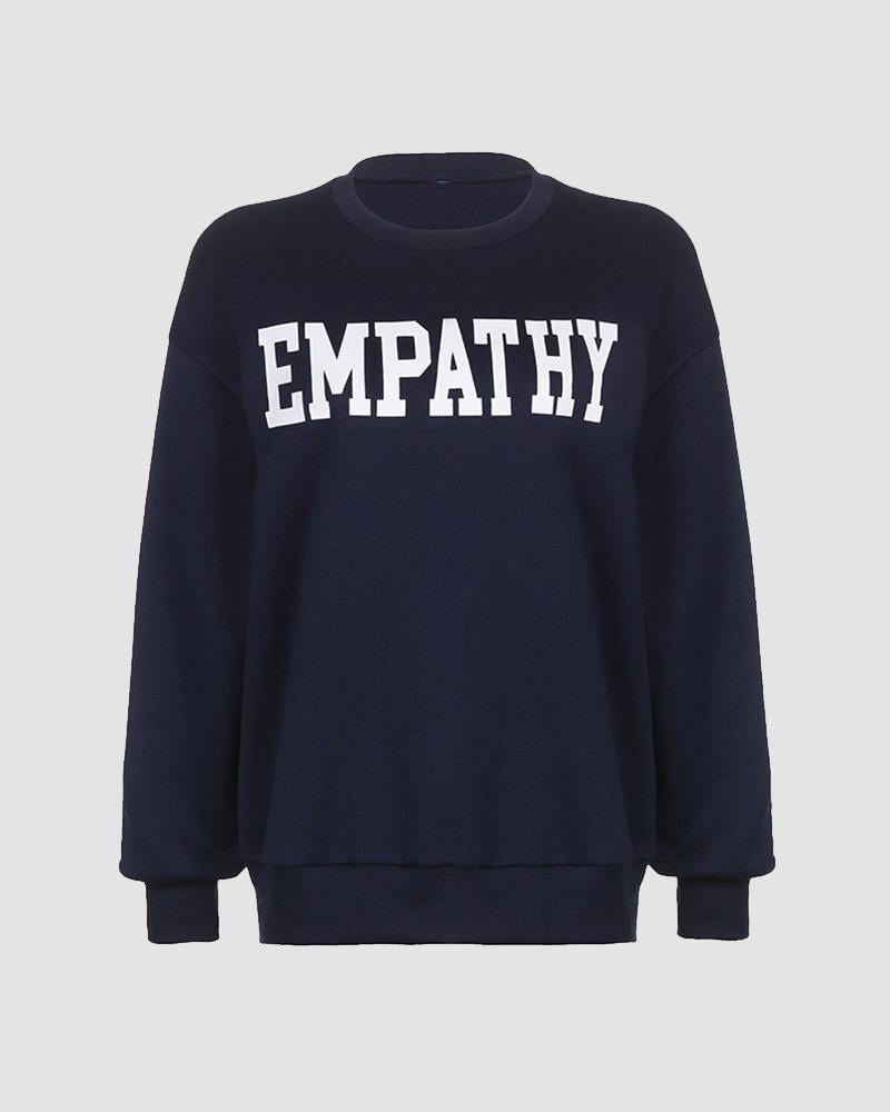 Empathy Graphic Oversized Jumper
