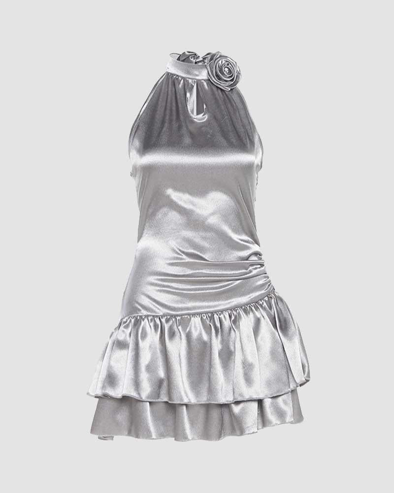 Clarity Reflective Ruched Dress