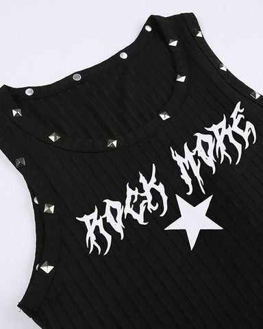 Rock More Gothic Cropped Tank Top