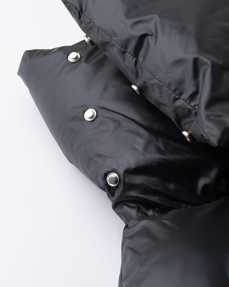 High Gloss Statement Neck Puffer Jacket