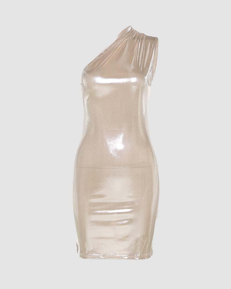 Ira Reflective One Shoulder Dress