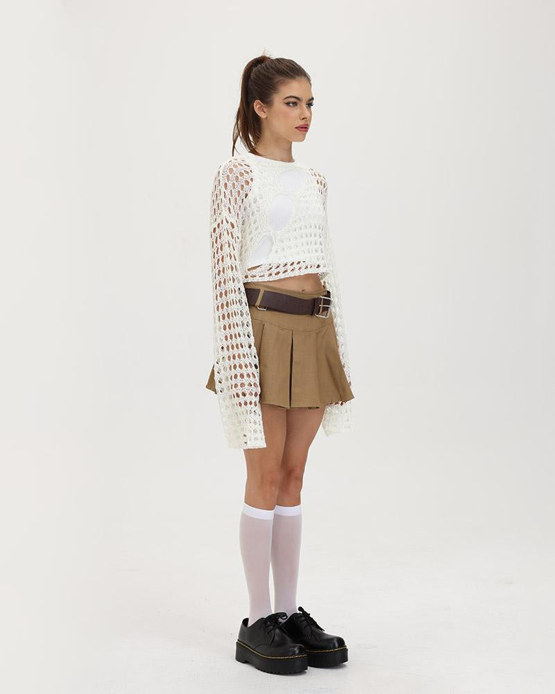 Bookworm Academic High Waisted Pleated Skirt