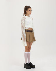 Bookworm Academic High Waisted Pleated Skirt