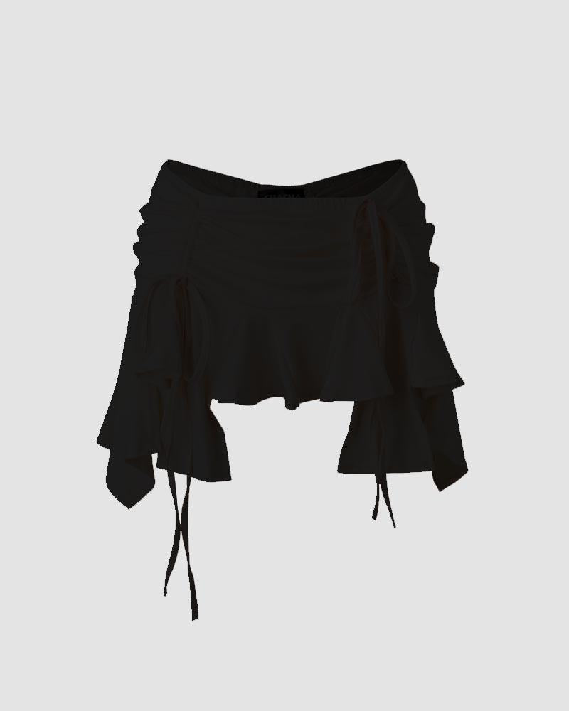 Fawngarde Ruffle Asymmetrical Skirt