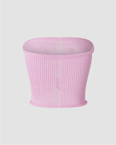 Pinky Love Crochet Tube Top