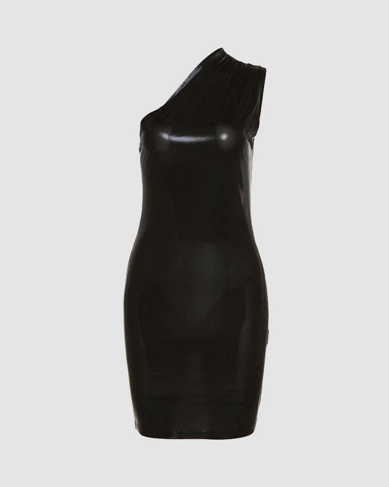 Ira Reflective One Shoulder Dress