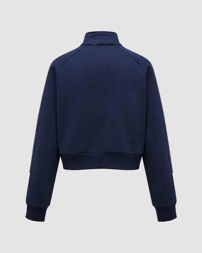 On Track Zip Polo Cropped Jumper