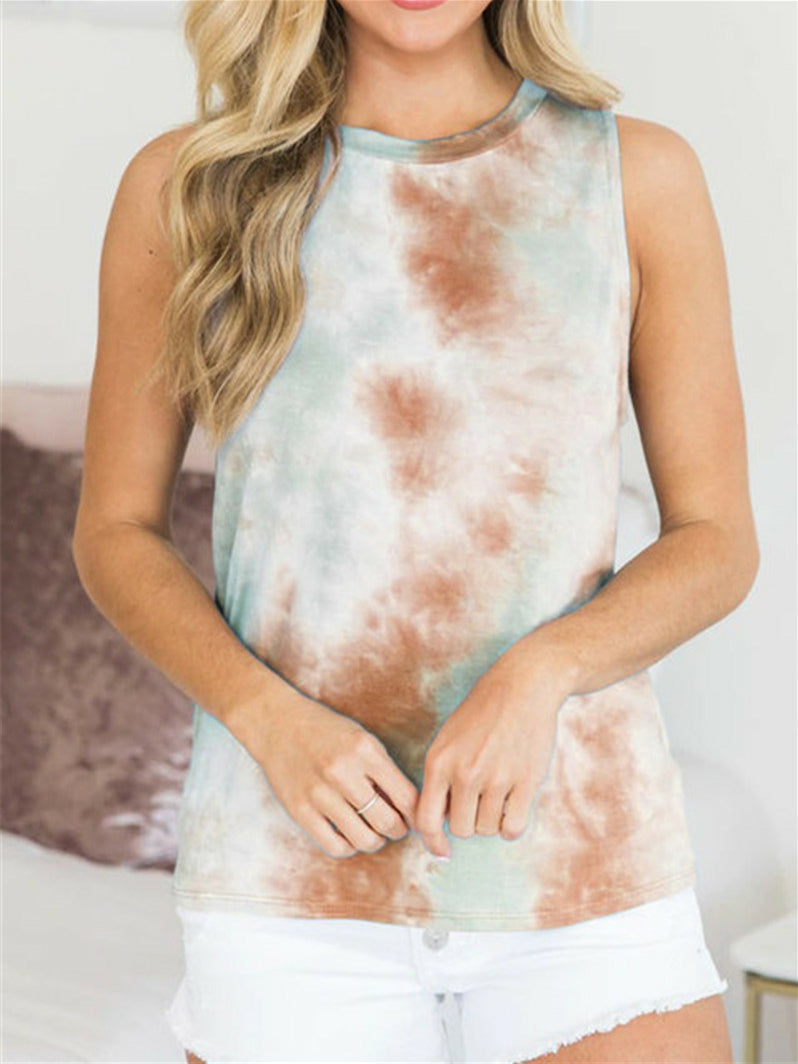 Tie-Dye Sleeveless Tank Top