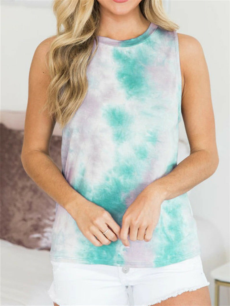 Tie-Dye Sleeveless Tank Top