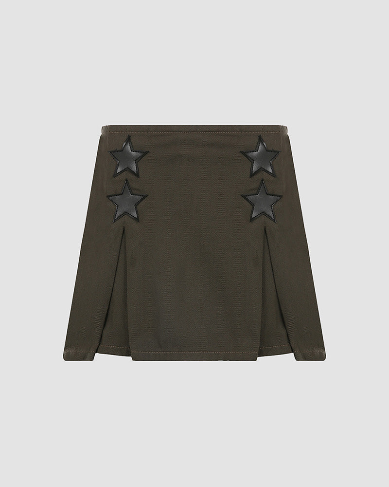 Cargo Stars High Waisted Skirt