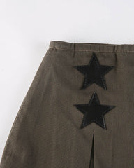 Cargo Stars High Waisted Skirt